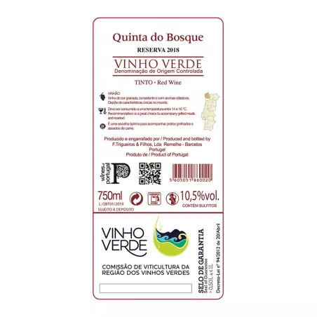 2018 Quinta do Bosque Reserva Tinto